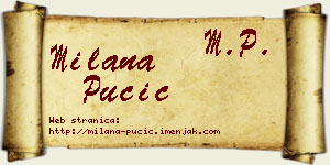 Milana Pučić vizit kartica